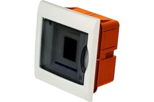 Electraline 60439 Coffret encastrable avec porte, 4 modules, Blanc