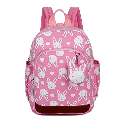 Preisvergleich Produktbild Uworth Hase Kinderrucksack Kleinkind Mädchen Kindergarten Babyrucksack mit Leine (Hellpink)