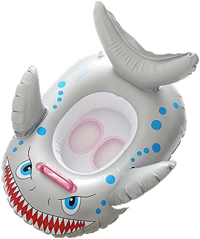 YL Story Baby Shark Swimming Ring with Safty Chair Inflatable Seat Boat Toddler Aid Bath Pool Floats