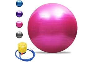 ‎TOMSHOO TOMSHOO Anti-Burst Yoga Ball verdickt Stabilität Balance Ball Pilates Barre körperliche Fitness Gymnastikball 45CM / 55CM / 65CM / 75CM Geschenk Luftpumpe