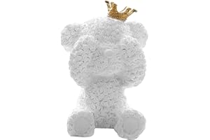 HAPPYHOUSE Air Freshener Perfume Aroma Diffuser Car Aromatherapy Vent Clip,Cute Crown Bear Aromatherapy Clip Vehicle Air Outlet Freshen Perfume Decoration - Grey