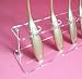 Ularma 10 PCS Brush Storange Place Organizer Clear Acrylic 10 Lattices Cosmetic Shelf