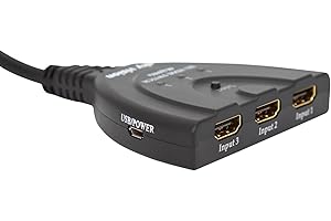 SKY VISION 3 x 1 przełącznik HDMI (3 x wejście HDMI na 1 x wyjście HDMI do automatycznego/ręcznego przełączania).