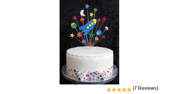 1 Ruban A Pois Multicolore 1 M X 25 Mm Decoration Pour Gateaux Danniversaire Theme Fusee Avec Etoiles Planetes Et Lune Ideal Pour Gateau De Cm Patisserie Ustensiles A Patisserie Dwteam In