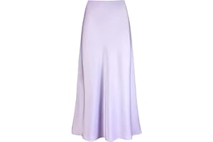 SHFFUW KostüM Karneval Damen Damenrock, Stretch-Taille, hohes, einfarbiges Satinkleid Lila Rock Rapunzel Manufacture Rock