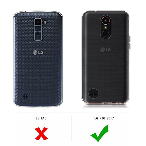 LG K10 2017 Hülle Case, Elekin LG K10 2017 Plus Case silikon Hülle Crystal Clear Premium Durchsichtig Handyhülle Backcover Durchsichtig hülle Transparent Case Schutzhüllen TPU Case für LG K10 2017 - 2