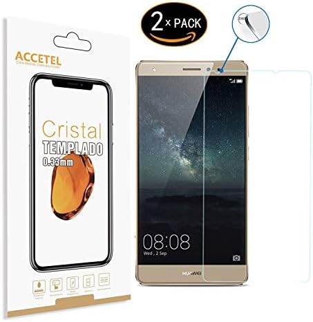 Huawei Mate S Tempered glass screen protector - RE3O® 2 x screen protector tempered glass for Huawei Mate S 5,5'' inches, Easy to apply without air bubbles, Elegant round edge 2,5D, Hardness 9H, High transparency