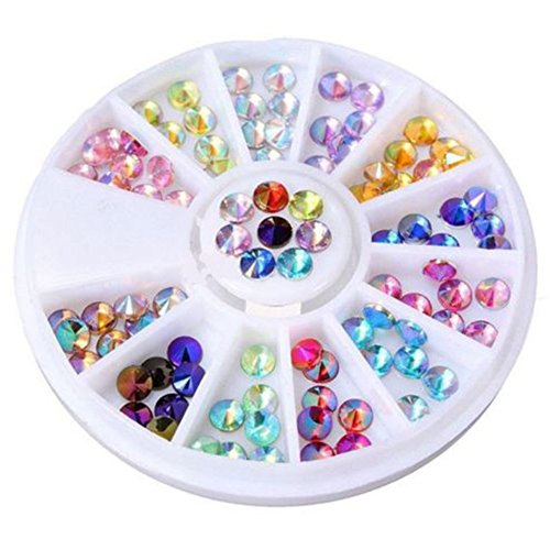 Blue Vessel 3D-Nagel-Kunst Edelsteine Kristall Glitter Strass DIY Dekoration-Rad - 7