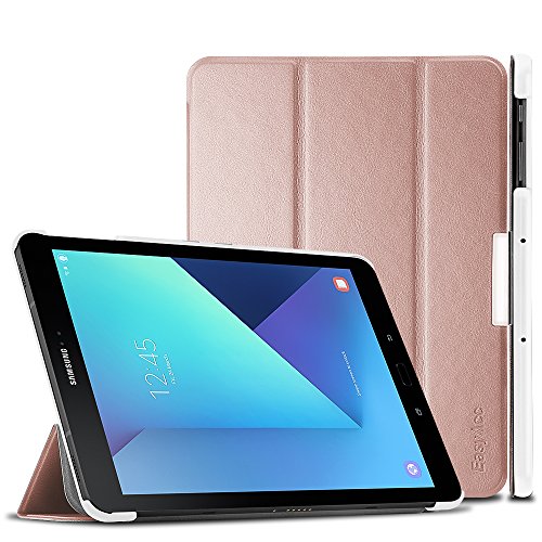 EasyAcc Samsung Galaxy Tab S3 T820/ T825 Hülle Case mit Standfunktion/ Automatische Sleep Wake Funktion PU Leder hüllen für Samsung Galaxy Tab S3 (9,68 Zoll) Smart Cover (Rose Gold, Kunstleder, Ultra)