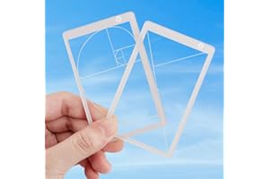 DELORIGIN 2pcs Golden Ratio View Finder 2 Styles Fibonacci Photo Composition Tool Viewer Photography Artist Viewfinder Rule of Thirds Composition Tool for Photography Painting Sketching Drawing