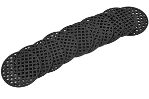 LANTRO JS 10 sztuk doniczki na kwiaty bonsai na dole siatki, okrągła uszczelka do doniczki, podkładka z siatki na kwiaty, do ogrodu o średnicy 4,5 cm