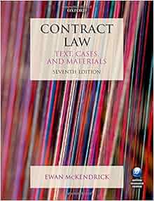 Contract Law Text Cases And Materials 7 E Amazon Co Uk