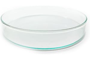GENERISCH Aquarium Futterschale XXL aus Glas 140x23mm !6 Größen! für Aquarium & Terrarium > Garnelen, Schnecken, Welse... | Echtglas Futter Schale zum geziehlten füttern | KEIN Acryl/Plastik sondern Laborglas!