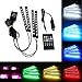 Produktbild GEREE 4pcs 9 LED Multi-Farbe Fernbedienung Steuern Auto SMD 5050 LED Innere Beleuchtung Atmosphäre Neon Beleuchtung Kit mit Geräusche-aktiviert &Kabellos IR Fernbedienung Steuern, Auto Ladegerät Inbegriffen