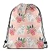 Produktbild vintage cap Maltese Floral Dogs and Flowers Design - Pink_6272 3D Print Drawstring Backpack Rucksack Shoulder Bags Gym Bag for Adult 16.9"x14"