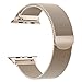 Produktbild VIKATech Für Apple Watch Armband 38mm, Milanese Schlaufe Edelstahl Smart Watch Armbänder mit einzigartiger Magnetverriegelung für Apple Watch Armband 38mm Series 3/2/1, Sport, Edition, Gold