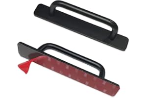 CcHhyyt 2 Pezzi Maniglie Autoadesive, Maniglie per Mobili, Maniglia Scorrevole,Maniglia Finestra, Maniglia Porta, Maniglie per Mobili, Armadio, Cassetto, Porta, Finestra (106 mm, nero)