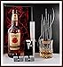 Produktbild Geschenk Four Roses Whiskey +2 Original Edelstahl Kühlsteine, goldfarbend, im Smoking + 1 Nachtmann Glas, kostenloser Versand