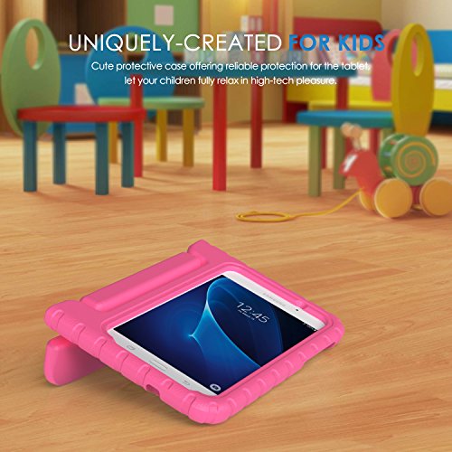 MoKo Samsung Galaxy Tab A 7.0 Hülle Case – Superleicht EVA Stoßfest Kinderfreundlich Kinder Schutzhülle mit umwandelbarer Handgriff Handle/Standfunktion für Samsung Galaxy Tab A 7.0 Zoll SM-T280/SM-T285 2016 Tablet-PC, Magenta - 2