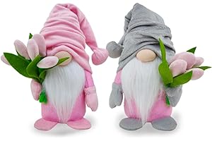 ZEMOLO Muttertagsgeschenk Geschenke für Mama Mutter Frauen 2Stück Muttertag Wichtel Frühlingsdeko Tulpen Geschenke Plüschpuppen Gnome Wichtel Deko Geschenk für Mama Freundin Ehefrau Geschenk für Muttertag