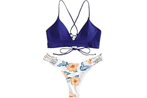 riou Bikini Conjuntos de Bikinis para Mujer Push Up Mujeres Traje de BañO Estampado Bohemio Dividido BañAdores con Relleno Tops y Braguitas Mujer 2022 brasileños vikinis