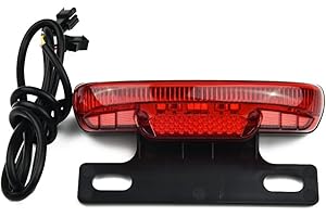 RANRAO Feu arrière de vélo électrique, 36-48V Ebike arrière LightTail Light Avertissement de sécurité Lampe arrière pour vélo électrique