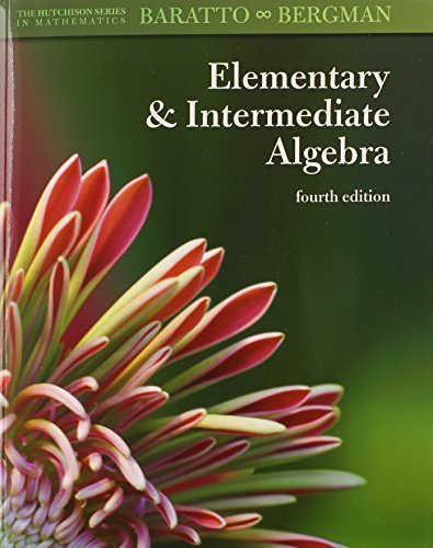 Combo: Hutchison's Elementary and Intermediate Algebra with MathZone Access Card by Stefan Baratto (2011-06-01)