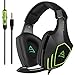 Price comparison product image [2017 New recommended Multi-Platform Over Ear Stereo New Xbox one mic PS4 Headset Gaming Headset ] SUPSOO G820 Bass Gaming Headsets with Noise Isolation Microphone For New Xbox one PS4 PC Laptop Mac iPad iPod (Black&Green)