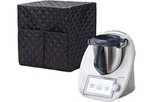 SKINGHONG Housse de protection pour robot de cuisine - Couvercle noir avec poche latérale - Pour Thermomix/Monsieur Cuisine Connect (MCC)