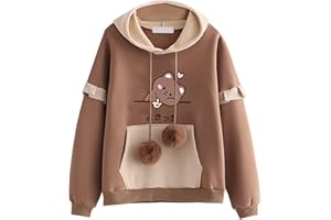 L SERVER Hoodie Mädchen Bequemer Modischer Kapuzenpullover Kinder Niedliches Sweatshirt mit Cartoon-Druck Frühling und Herbst Lässigen Sport Pullover