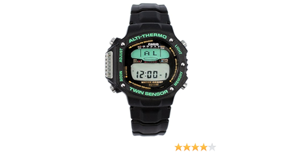 Casio Men's Watch Twin Sensor Digital Quartz Rubber Alto 6000 1 :  Amazon.co.uk: Watches
