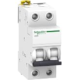 Schneider Electric A9K24263 Thermal Magnetic Automatic Switch, Ik60N, 2P, 63 A, C Curve