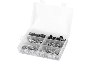 TBEST Jeu de vis de carénage de moto, Kit de boulons de carénage de moto, 173 pièces, vis de carrosserie de pare-brise, écrous matériels pour moto