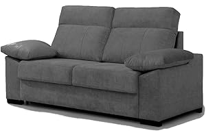 DESCANSIN Sofá Cama Italiano 3 Plazas con colchón de 140x190 - Apertura Italiana - Tela Variada - Madera Pino - Colchón de 15cm de Grosor (Gris Oscuro)