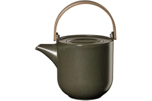ASA Selection Coppa Nori Théière avec poignée en Bois Théière en Porcelaine Vert 600 ML