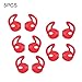 Produktbild KOBWA Für Airpods Ohrhörer Cover, 5 Paar / 10 Stück Anti-Rutsch-Schweiß-resistent Eartips Silikon In-Ear Headset Ohrhörer Cover mit Ohrbügel Perfekt für Apple AirPods iPhone 7 6 6S Plus 5 5S SE EarPods Kopfhörer