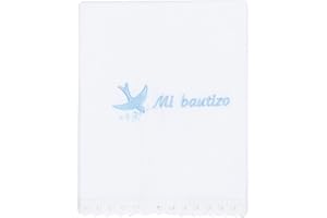 Foulard de baptême en lin brodé. Serviette de baptême-cadeau