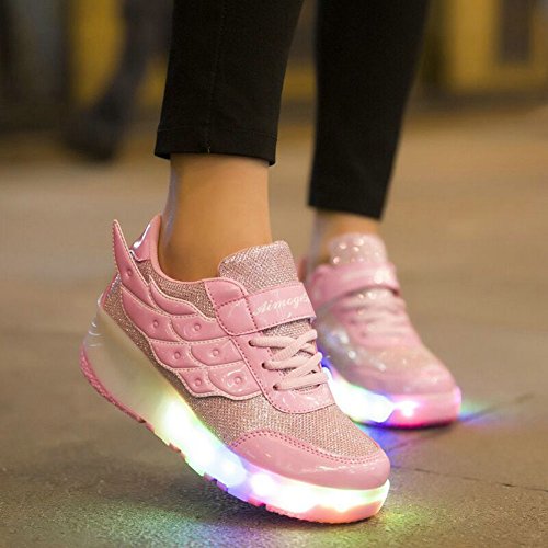 Unisex Schuhe mit Roller Skate ein Rad Schuhe Skateboard Boys Mädchen Erwachsene Led Lights Sports Sneaker - 7