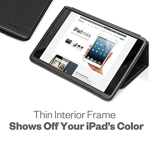 KAVAJ iPad mini Hülle Echtleder Case „Berlin“ für das Apple iPad mini Schwarz aus echtem Leder mit Stand und Auto Schlaf/Aufwachenen Funktion. Dünnes Smart-Cover Schutzhülle Tasche für die iPad mini Generation - 6