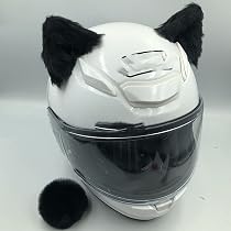 Oreilles De Chat Moto – Lot De 2 Accessoires Casque Adhésifs Mignons, Noir/Rose/Bleu/Gris/Jaune, Pour Enfants & Adultes, Déco Vélo Scooter Casque