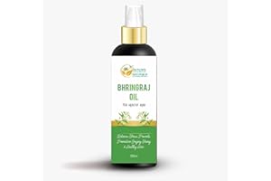 Herbs Botanica Bhringraj Oil for Hair Growth Organic Ayurvedic Herbal Hair Oil with Bhringraj, Amla, Aloe Vera, Sesame & Curry Leaf Reduces Hair Fall, No Silicones or Parabens 6.76 Fl Oz