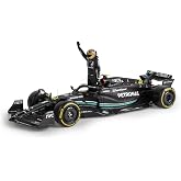 Bburago Hamilton Lewis F1 Mercedes W14E ve 8 cm y&uuml;ksekliğinde pilot fig&uuml;r&uuml; 2023 Formula 1 F1 - &Ouml;l&ccedil;ek 1/24 22 cm Model Araba D