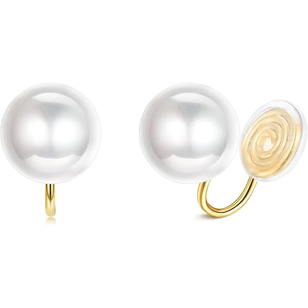 Orecchini A Clip Con Perle Simulate – Finti Orecchini Per Donne E Ragazze, Senza Foro, Confezione Regalo - 2