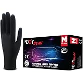 Beybi Njoy Pudrasız Siyah Nitril Eldiven XL Eldiven - 100'l&uuml;k Kutu