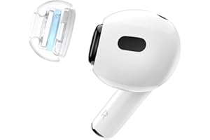 SpinFit SuperFine for AirPods Pro Gen 1 & 2 - M - Medical Grade Silicone Patented Replacement Ear Tips and Adapters for Supreme Comfort (one pair)(ear tips installed)