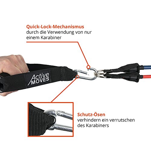 ActiveMoves Resistance Bands Set mit Trainingsbänder bis zu 47,5 kg Widerstand - 2