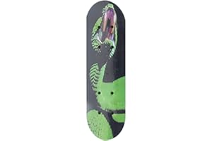 Quickdraw Supplies Kids Beginner Stunt Skateboard 17'' Practice Skate Deck Trick Board (Realistic Green Snake Skateboard)
