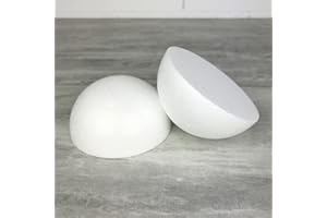 ORGUJD Lot de 2 Demi-Sphères de 12 cm de diamètre, Dômes Pleins en polystyrène de 6 cm de Haut