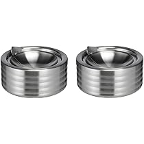 Posacenere Antivento In Acciaio Inox - 2 Pezzi Richiudibili, Eleganti E Pratici - Foto 7