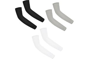 Weenwill Arm Sleeves for Kids,3 Pairs Compression Arm Sleeve UV Sun Protection Sleeves Breathable Elastic Ice Sleeve for Basketball Football Baseball Volleyball Youth Boy Girl (4-7 Years)